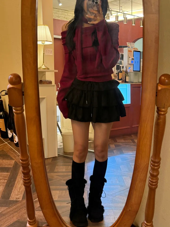 Breezy Off Shoulder Scarf Set 