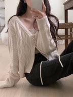Palette Eyelet Ribbon Cardigan