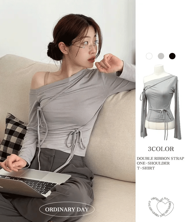 【🩶Easy and versatile】Ribbon Top 