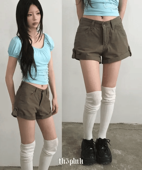 【顯瘦捲邊褲】Slim Fit Cuffed Shorts