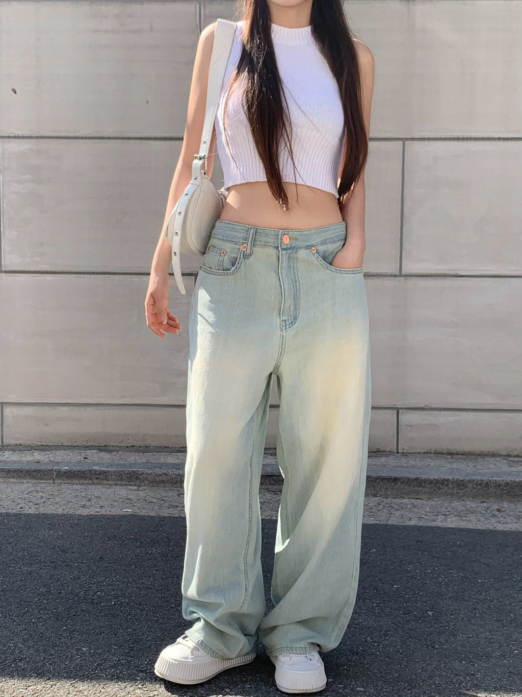 【Y2K Vibe】Cloud Cool Wide Jeans
