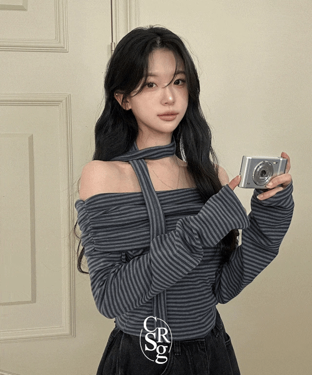 【🗝️Date Essential】Stripe Off Shoulder Set 