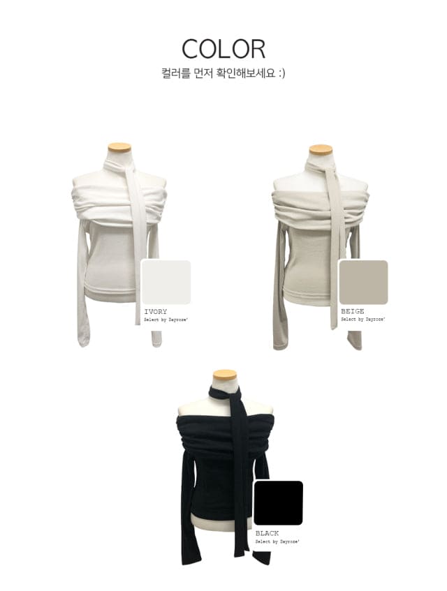 Breezy Off Shoulder Scarf Set 