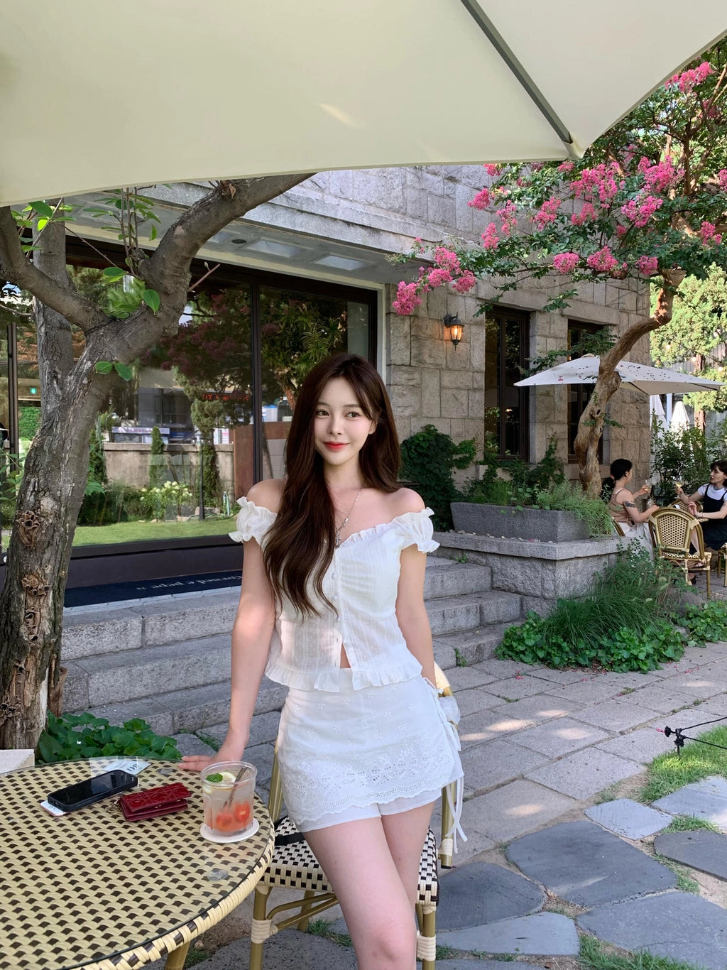 【🤍Summer Sweetheart】Punching Lap Skirt 