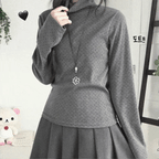 【🩶韓系波點】Polka Dot Neck Top