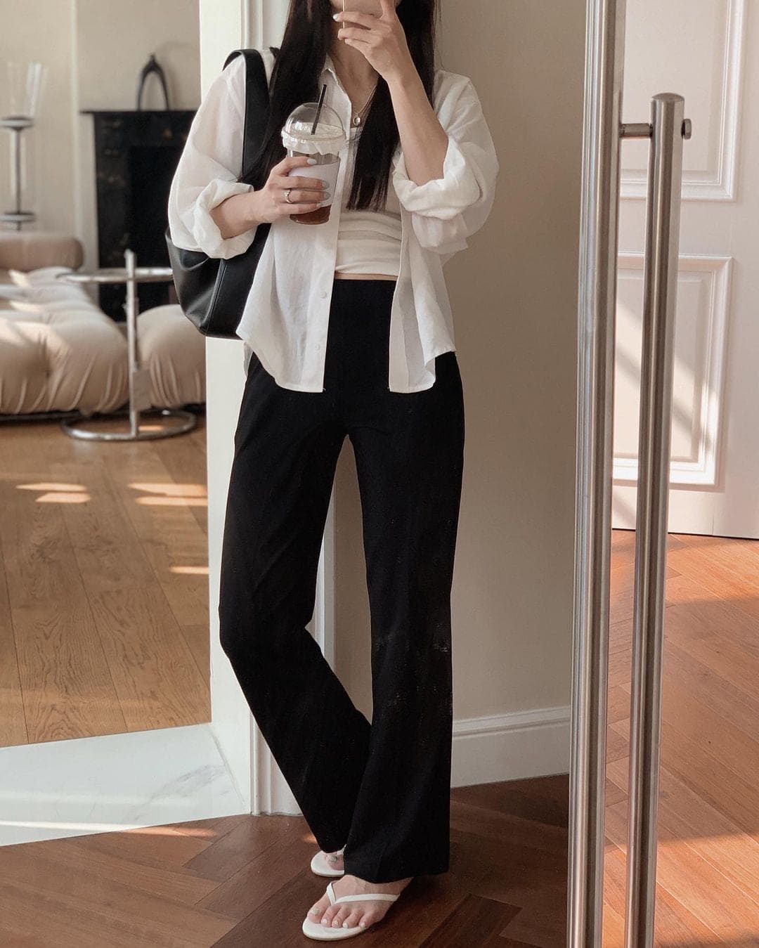 Korean website makes its own Soft Clean flared pants