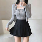 【🩰Ballet Core】Ribbon Lace Cardigan Set 