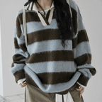 【🎅🏻情侶裝】Stripe Rugby Knitwear