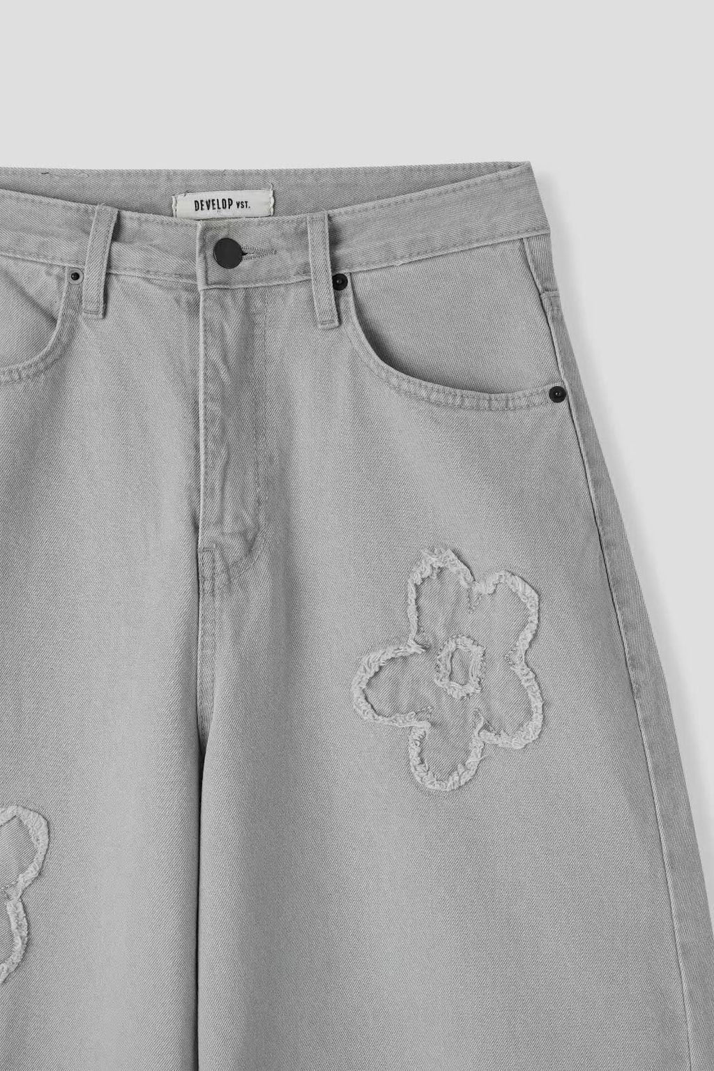 [God Pants Series] Flower Jeans 