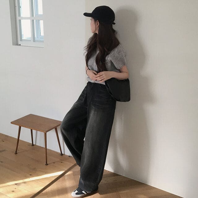 【🖤Heaven Patch Wide Jeans】 