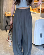 Straight-leg dress pants with a good drape, size 2.0 (can be shortened). 