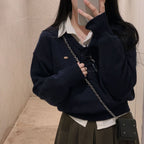 【🌷New Spring Arrivals】Label V-Neck Knit 