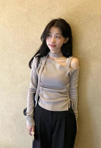 【ONNI Elegance】Shirring Ribbon Knit Set 