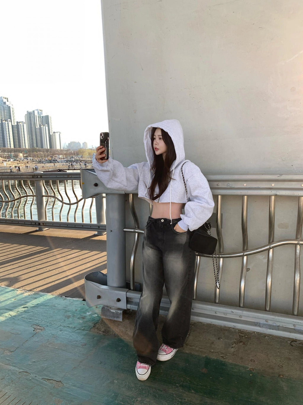 【OOTJ】Hip Pocket Wide Jeans 