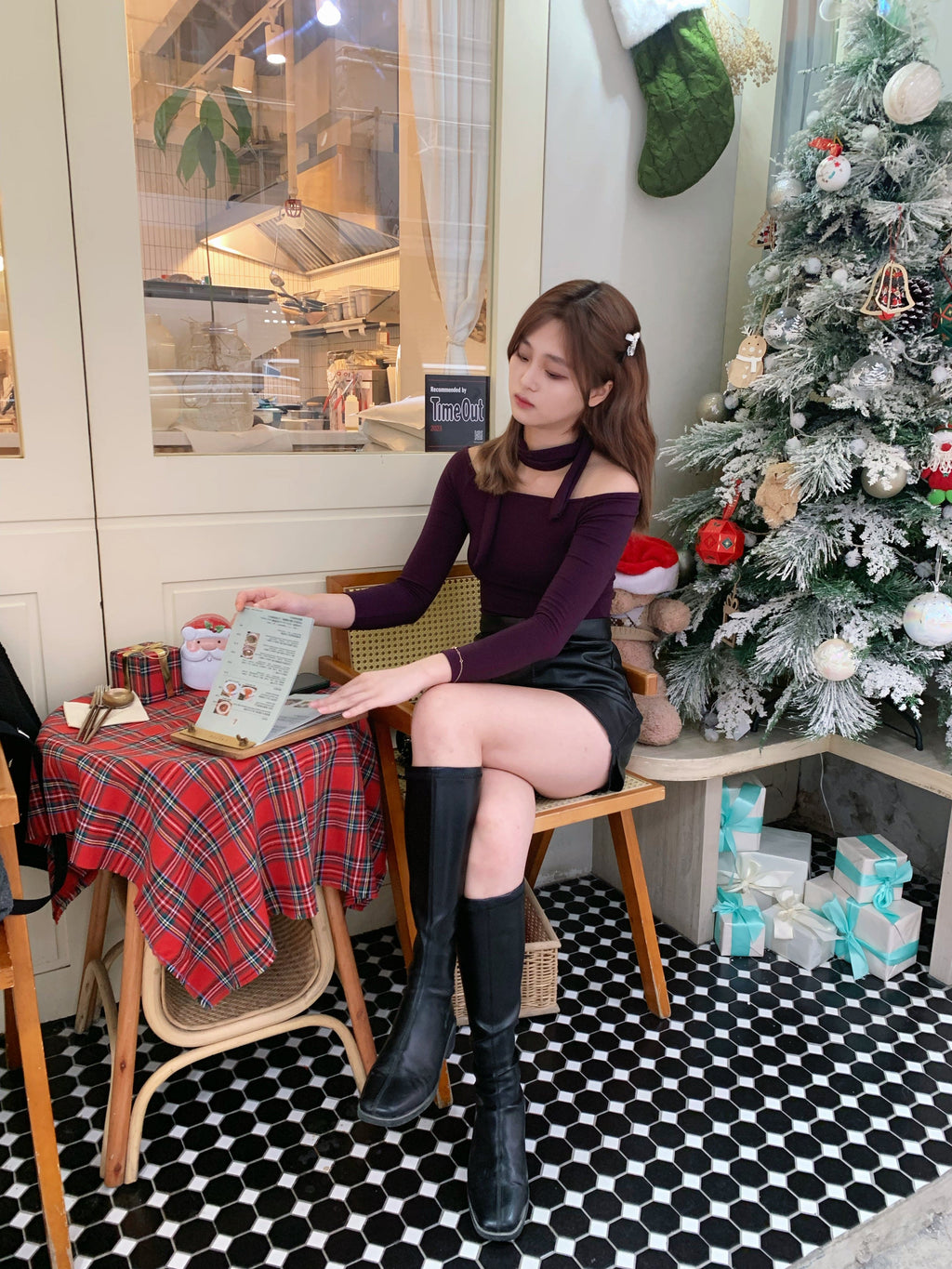 Tie Strap Off Shoulder Set 