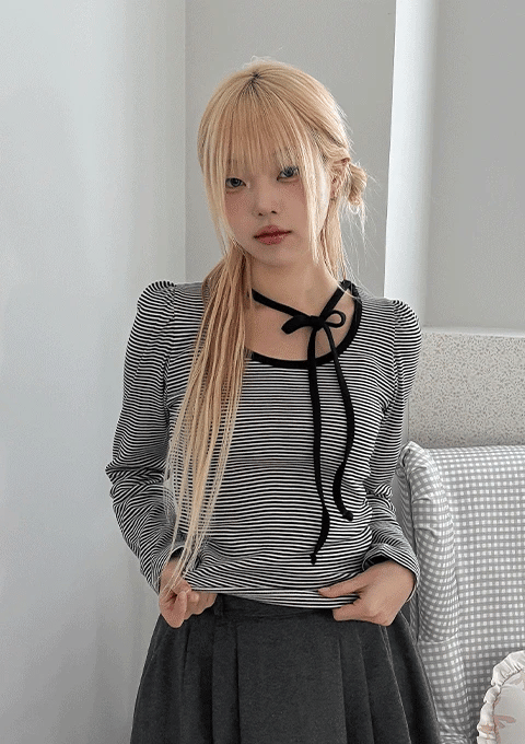 [Daily Y2K] Dangla Stripe Top 