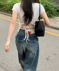 【KARINA same style】Boyfriend Wide Jeans 