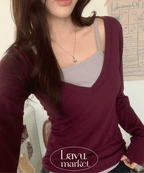 【秋感層疊】Slim Fit Layered Top Set