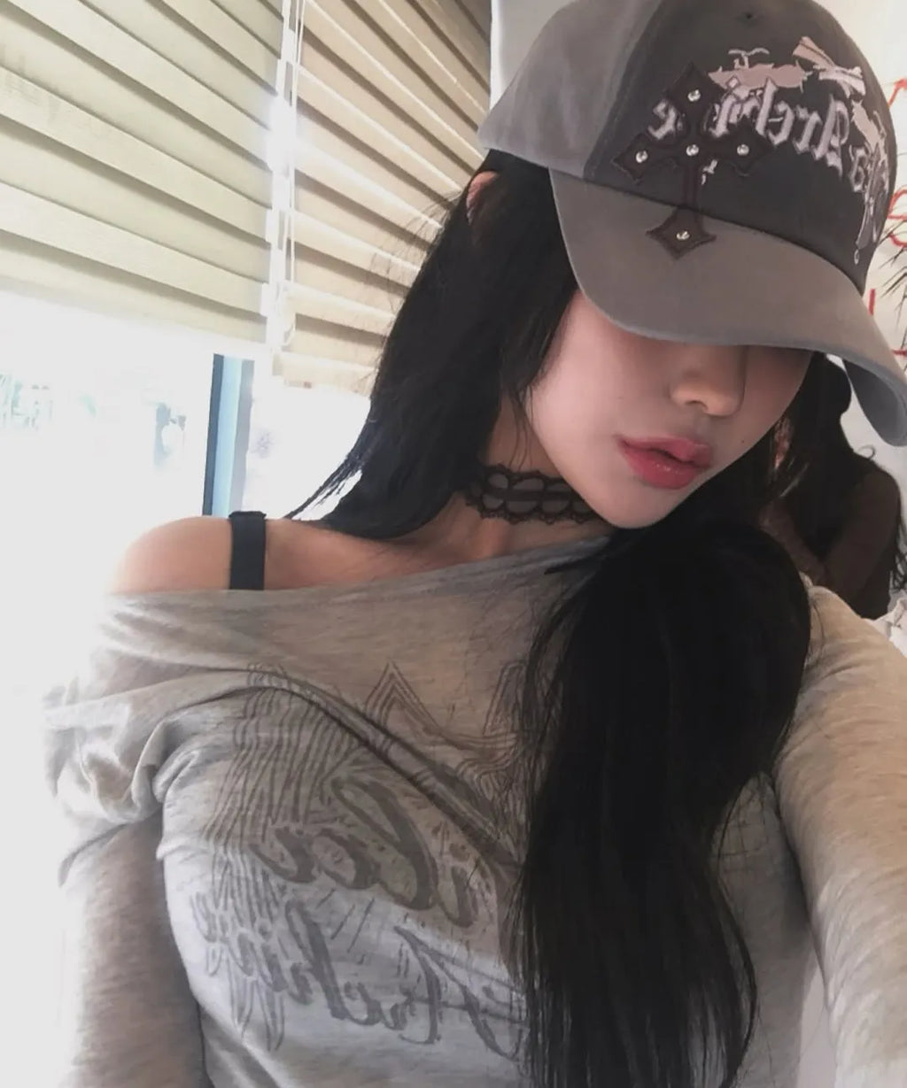 [Same as JISOO] STAR WING SHEER LONG SLEEVE