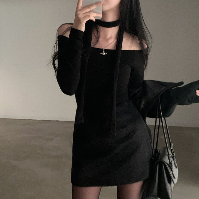 Tie Strap Off Shoulder Set 