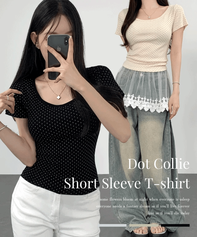 [Korean Style Everyday] Dot Point Tee 