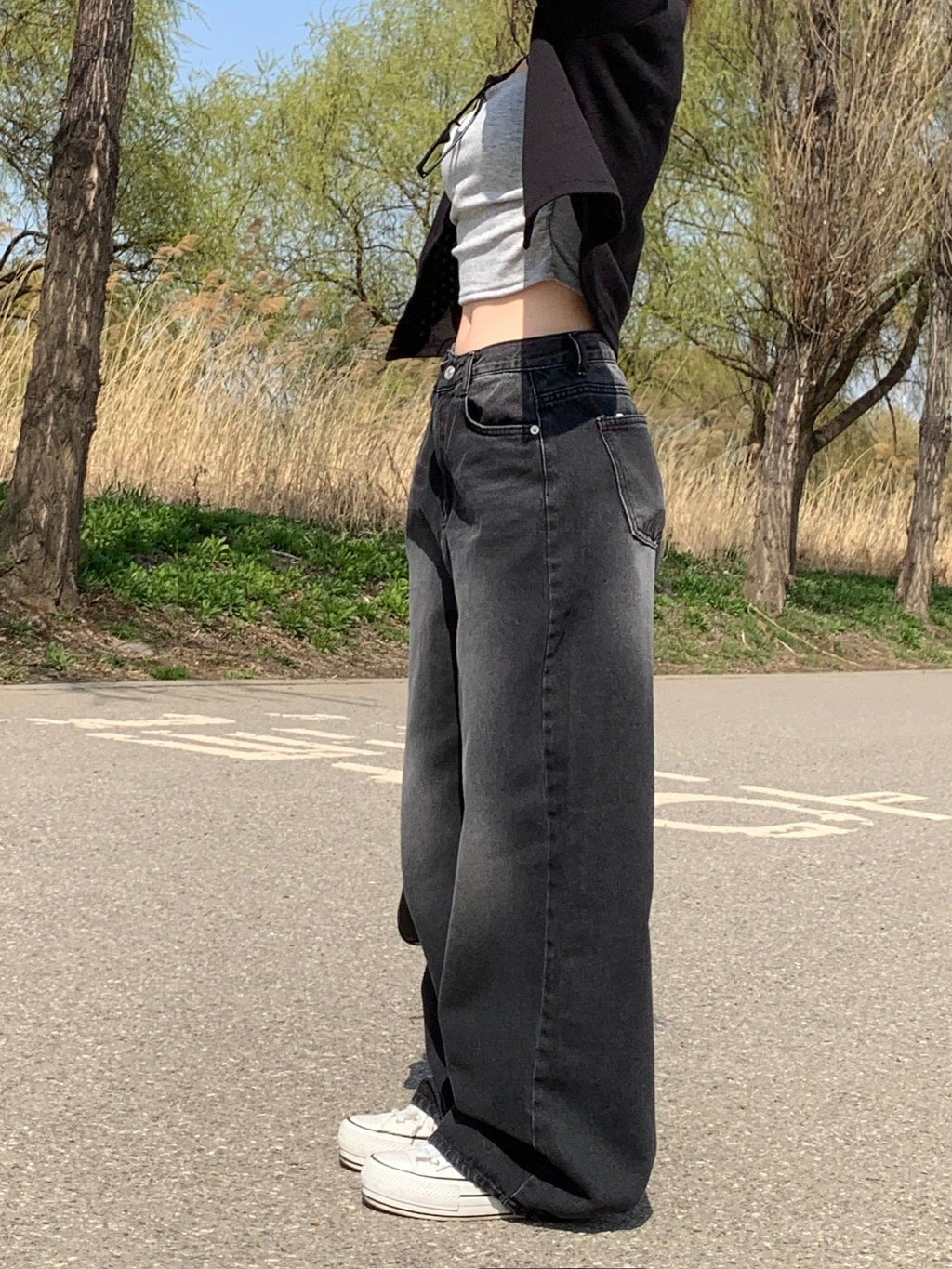 【Y2K Vibe】Cool Wide Jeans