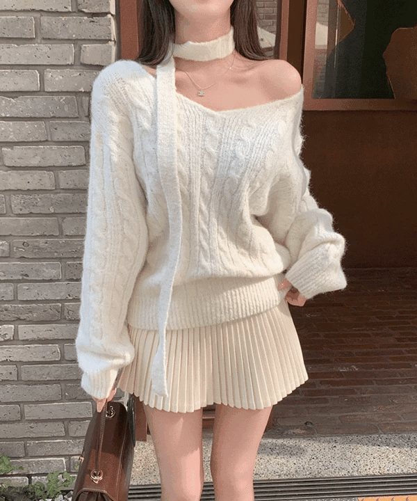 【🧨Chinese New Year Greetings】Twisted Choker Knit 