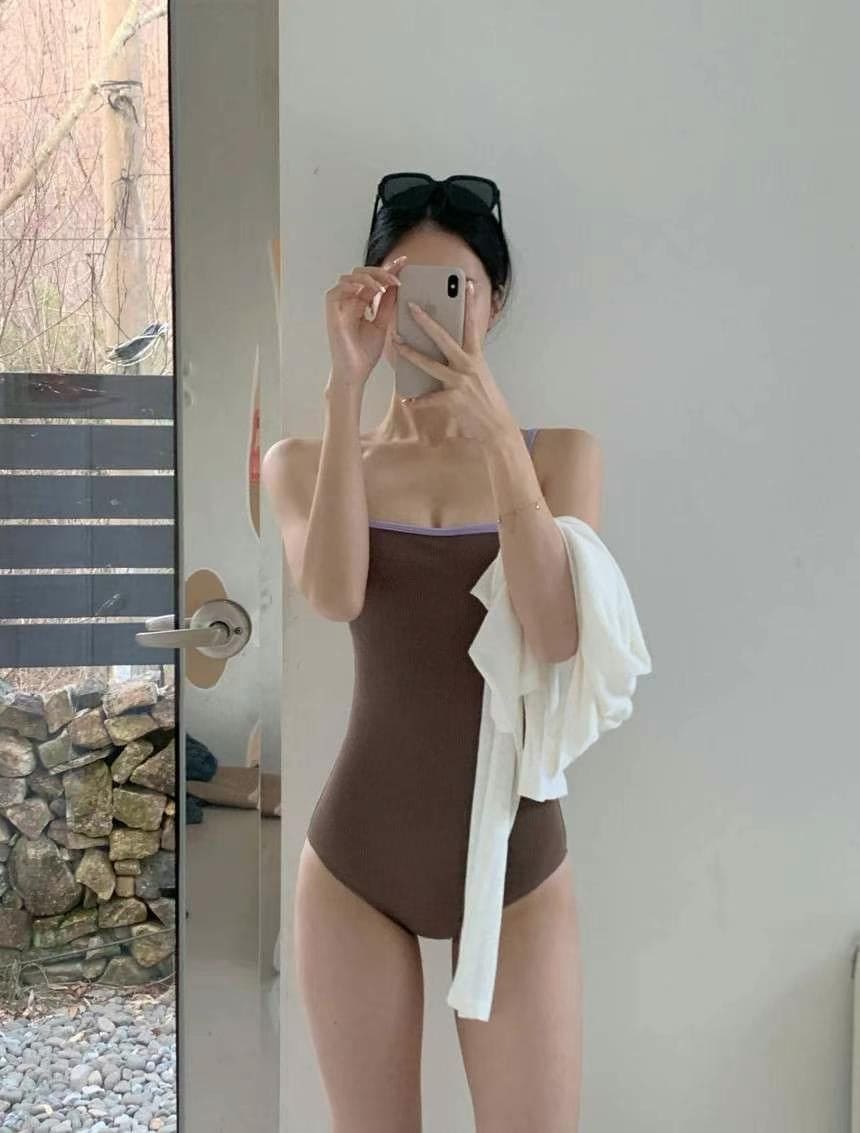 【🤎Simple and Beginner's Guide】Ribbon Back Monokini 