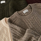 Autumn/Winter Color-Coated Cable Knit Tops