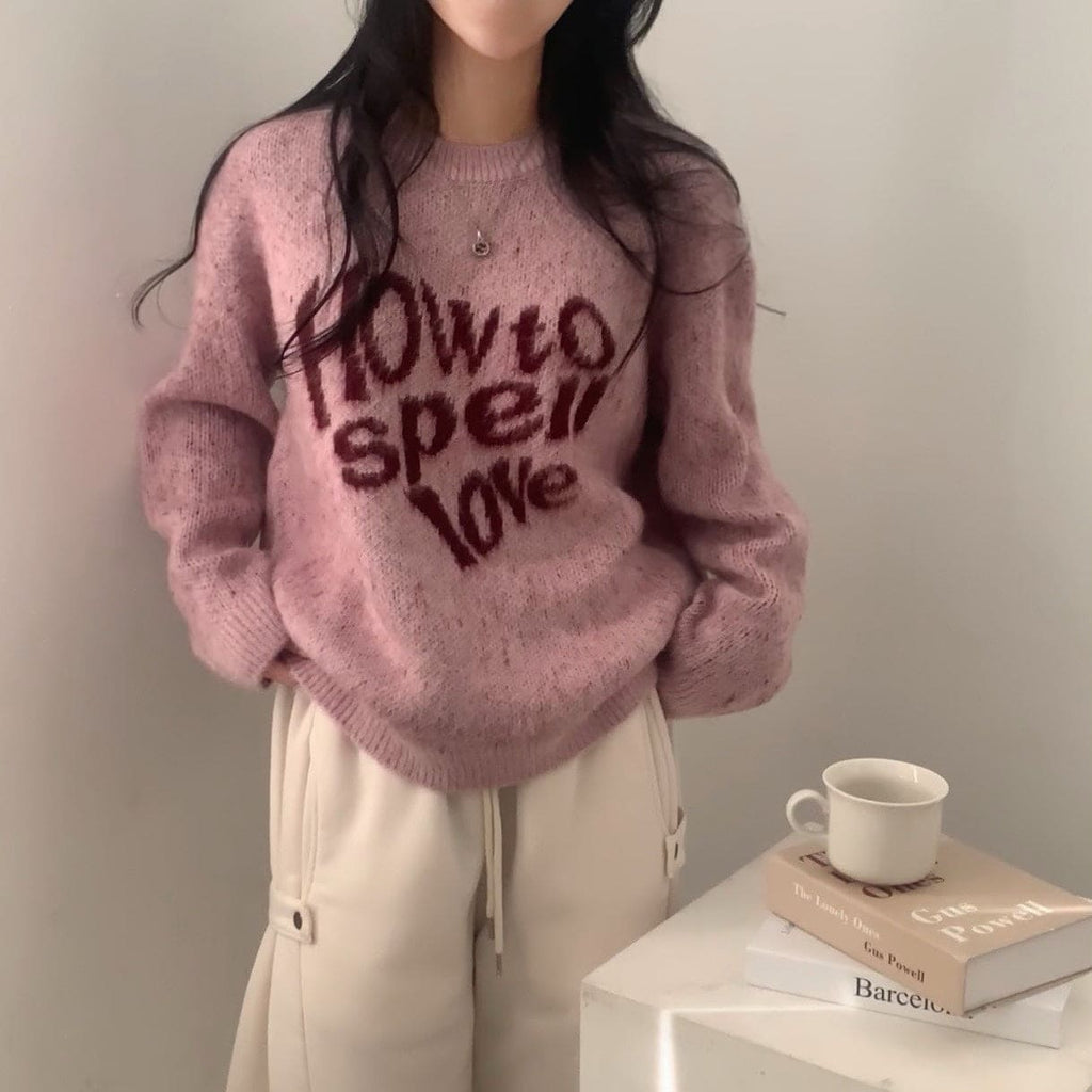 【Soft and Thick】How To Spell Love Knit 