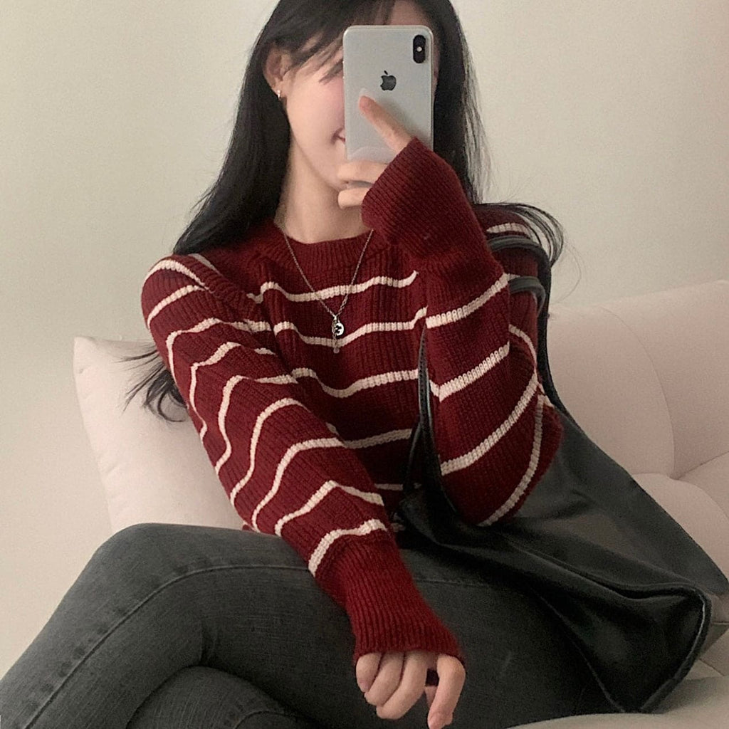 【🍷Christmas &amp; New Year PICK】Striped Warm Loose Knit Sweater 
