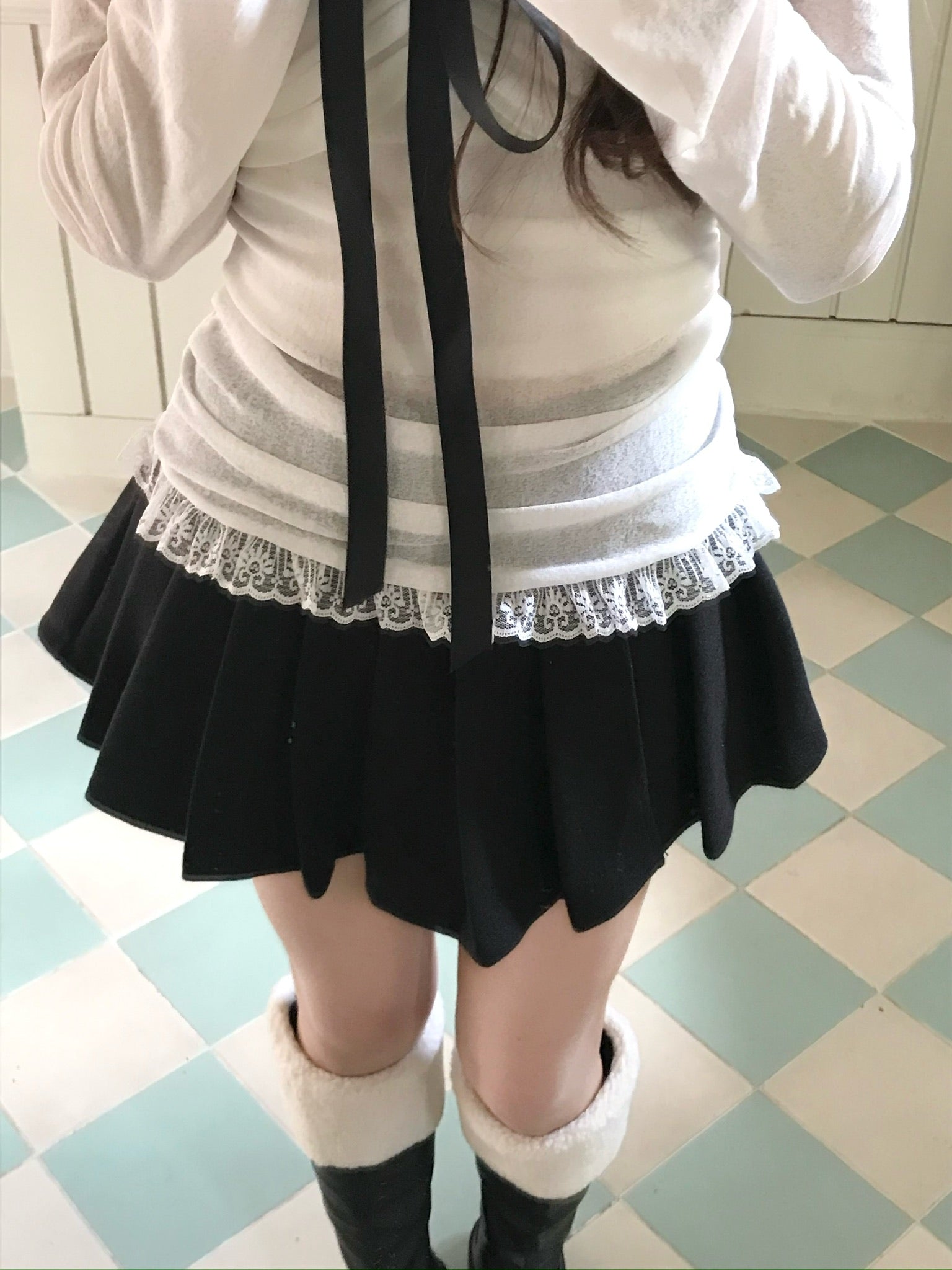 【🩶約會Pick】Ribbon Rose Top
