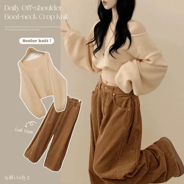 [Fashion Item] Balloon Slim Waist Knit 