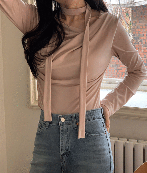 【🩰Ballet Core】Drape Shirring Tie Set