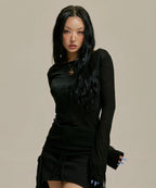 [Same as JISOO] STAR WING SHEER LONG SLEEVE