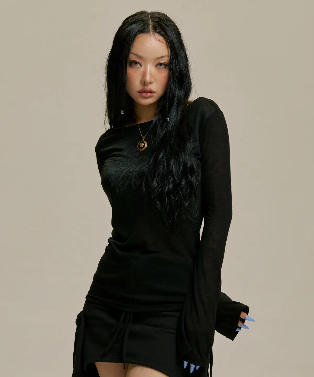 [Same as JISOO] STAR WING SHEER LONG SLEEVE