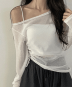 【y2k vibe】Unbalanced Loose Fit Knitwear 