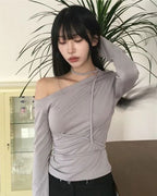 【🩶Easy and versatile】Ribbon Top 