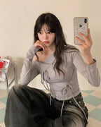 【🩶Easy and versatile】Ribbon Top 