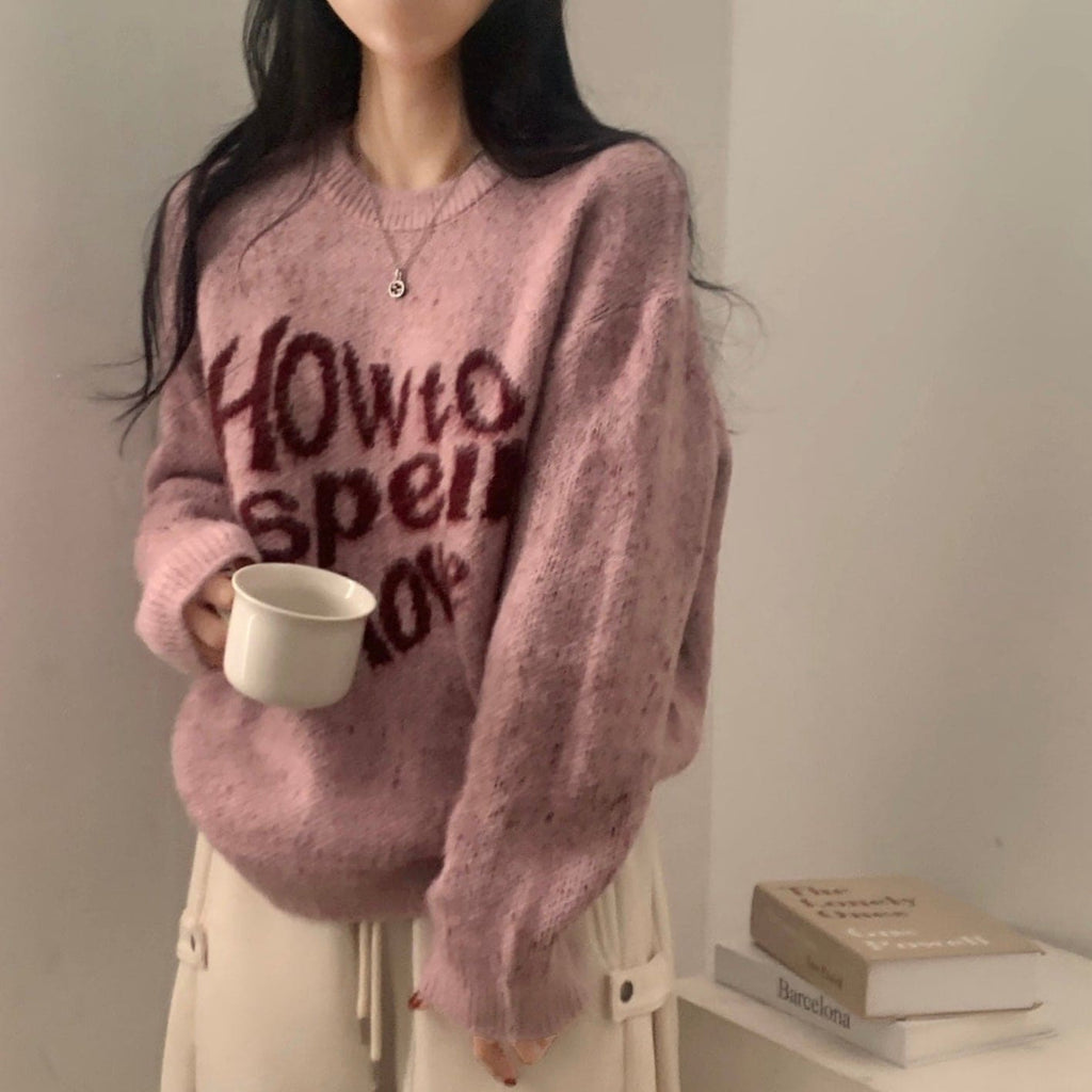 【Soft and Thick】How To Spell Love Knit 