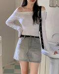 [Easy to Wear] Basic Off Shoulder Top 
