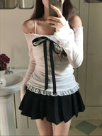 【🩶約會Pick】Ribbon Rose Top