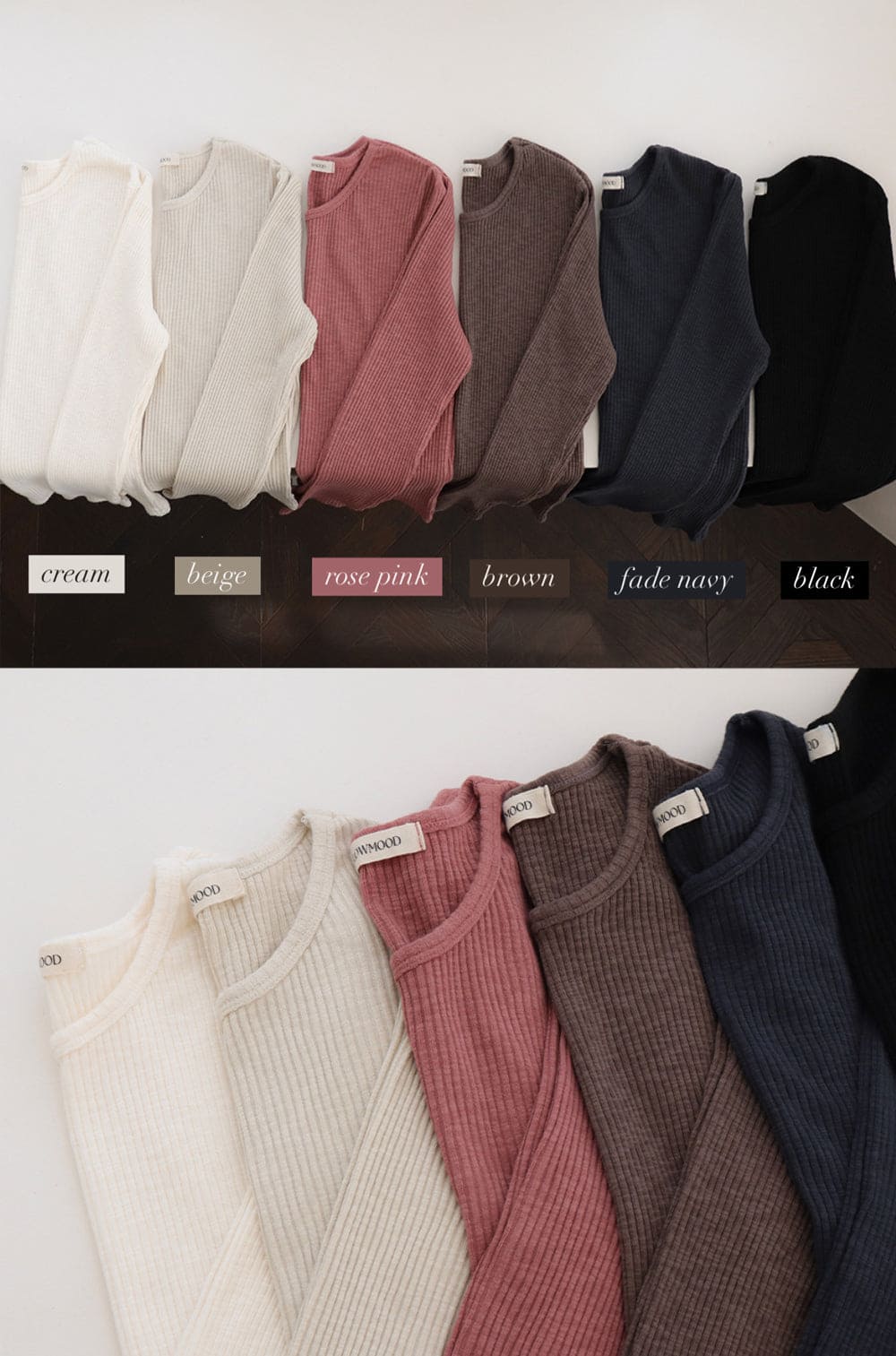 Korean-made! Slim Fit Knit Tee