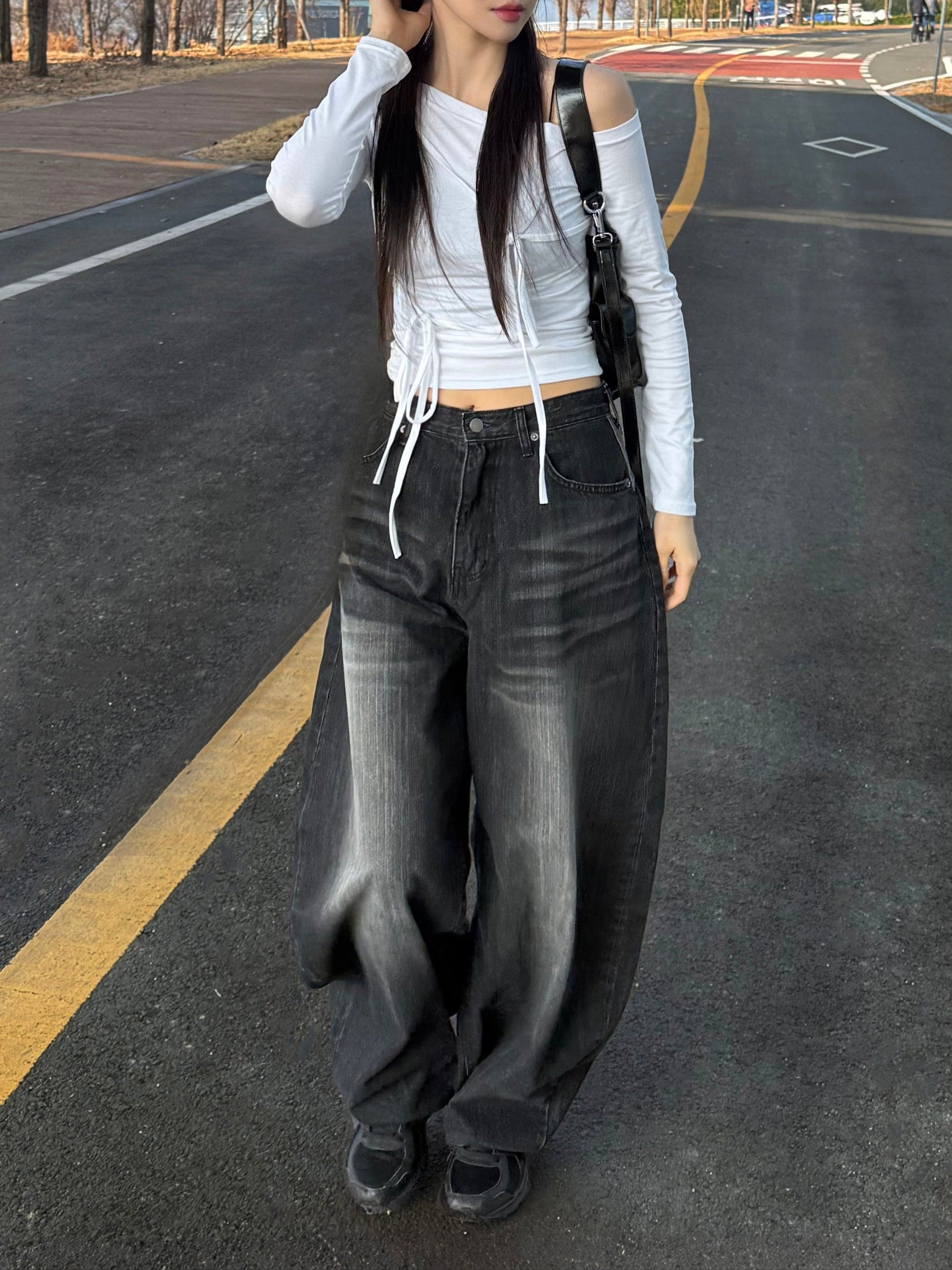 【🖤Heaven Patch Wide Jeans】 