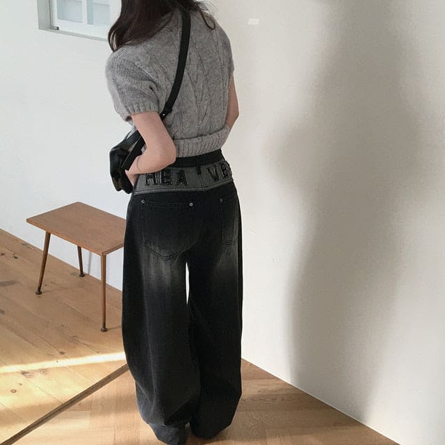 【🖤Heaven Patch Wide Jeans】 