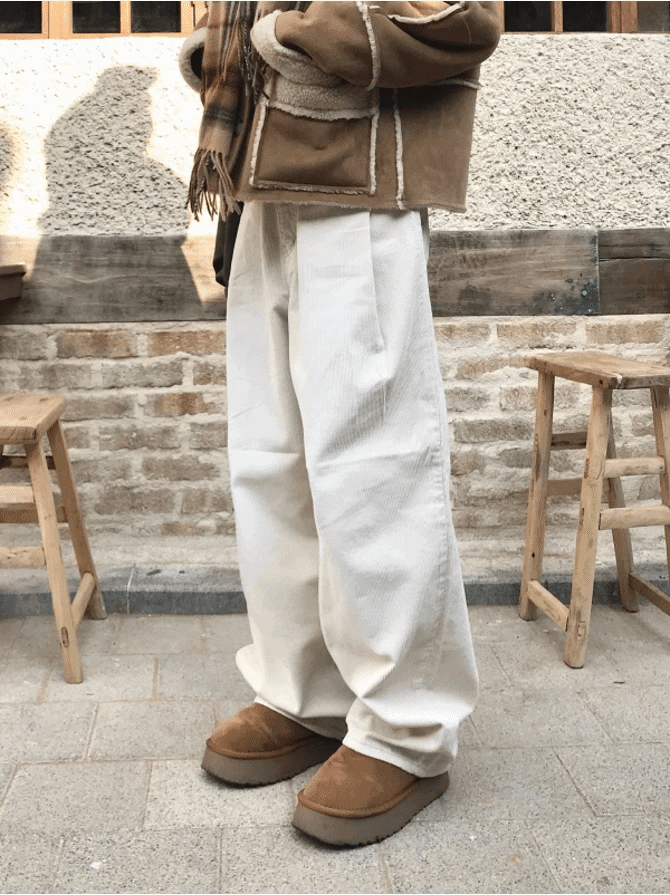 【🧸Corduroy Wide Jeans】