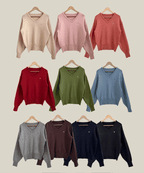 【🌷New Spring Arrivals】Label V-Neck Knit 