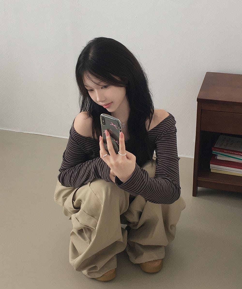 【💗for SNS】Moon Stripe Tee 