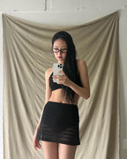 【Elegant and Sweet】Crochet Skirt Bikini 