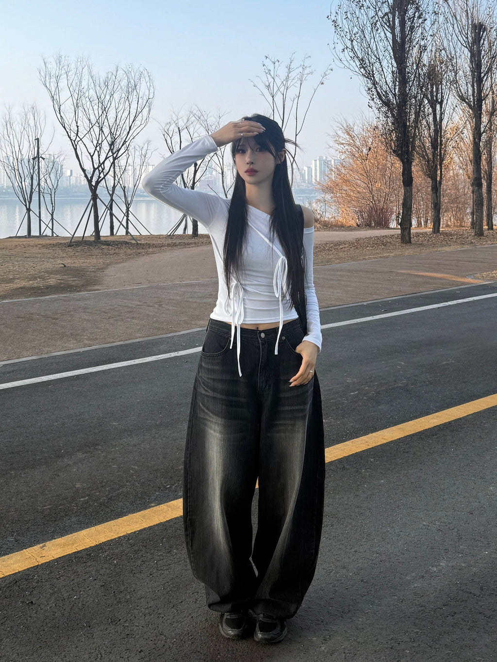 【🖤Heaven Patch Wide Jeans】 